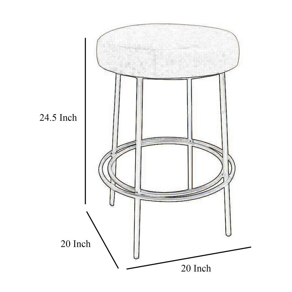 Sierra Bar Height Stool, Brown Faux Leather, Brass Metal Legs, 30 Inch -BM331333