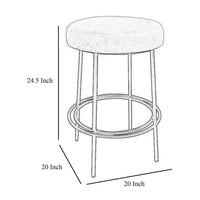 Sierra Bar Height Stool, Brown Faux Leather, Brass Metal Legs, 30 Inch -BM331333