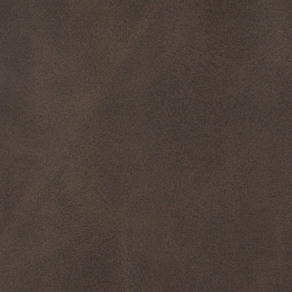 Phoebe Counter Height Chair, Brown Faux Leather, Black Metal, 24 Inch -BM331335