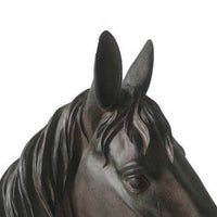 Genny Tabletop Horse Head Sculpture, Bronze Resin Statuette, 19 Inch -BM331338