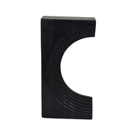 Keveny Tabletop Decor, C Arch Sculpture Texture Black Marble, 13 Inch -BM331341