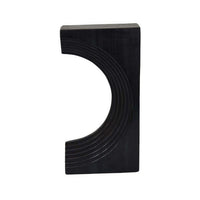 Keveny Tabletop Decor, C Arch Sculpture Texture Black Marble, 13 Inch -BM331341