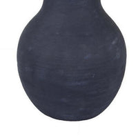 Enya Flower Vase, 3D Spiked Accent Narrow Neck, Black Ceramic, 18 Inch -BM331352