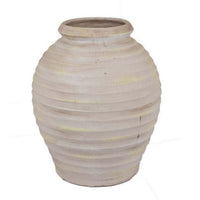 Zoya Flower Vase, Home Accent Textured Ivory Ceramic Pot, 15 Inch -BM331354