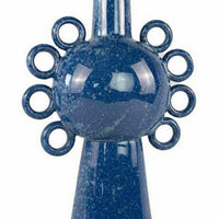 Kary Flower Vase, Unique 3D Aesthetic, Narrow 23 Inch Blue Ceramic -BM331364