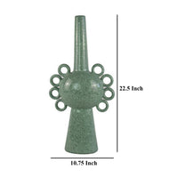 Kary Flower Vase, Unique 3D Look, Narrow 23 Inch Sage Green Ceramic -BM331365