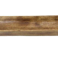Decorative Tray, 38 Inch Rectangular Shape w Curved Sides, Brown Wood -BM331405