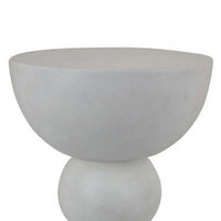 Accent Plant Stand table, 20 Inch Hourglass Design Classic White Resin -BM331407