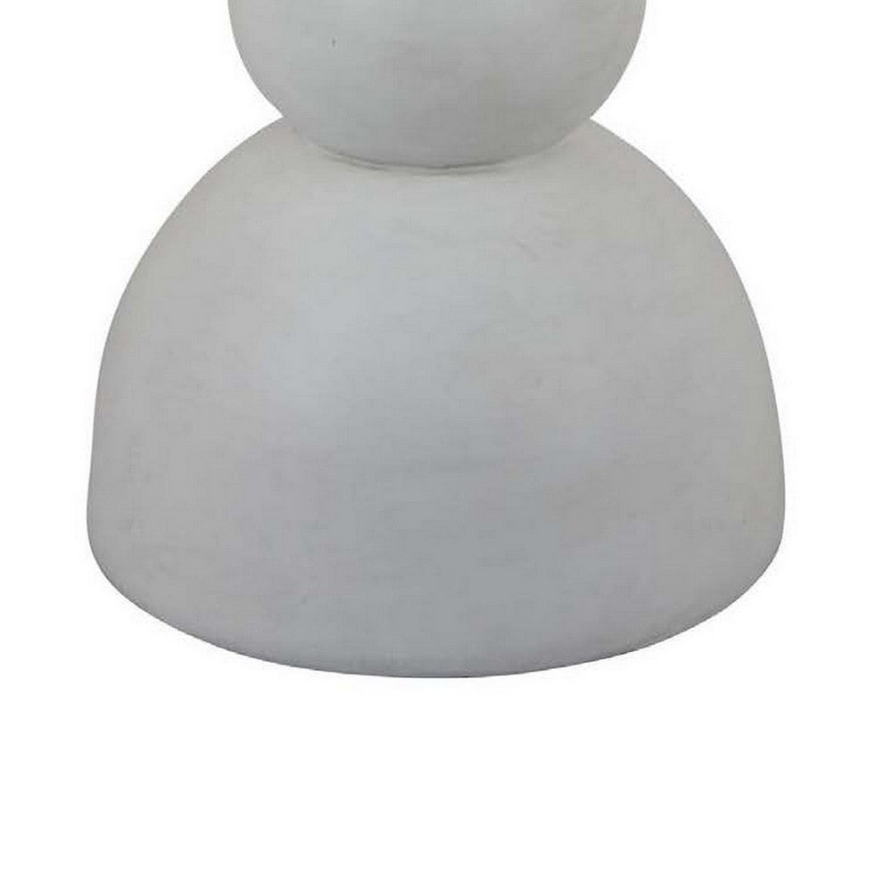 Accent Plant Stand table, 20 Inch Hourglass Design Classic White Resin -BM331407