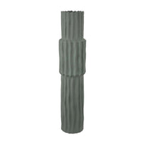 Decorative Accent Vase, Sleek Cactus Design, 30 Inch Green Ceramic -BM331412