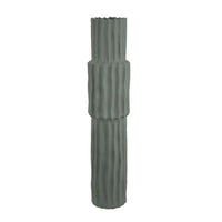 Decorative Accent Vase, Sleek Cactus Design, 30 Inch Green Ceramic -BM331412