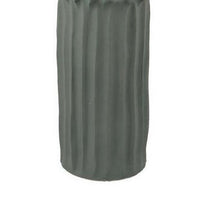 Decorative Accent Vase, Sleek Cactus Design, 36 Inch Green Ceramic -BM331413