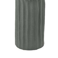 Decorative Accent Vase, Sleek Cactus Design, 24 Inch Green Ceramic -BM331414