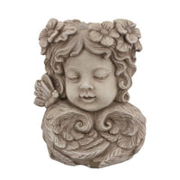 Accent Planter, 13 Inch Face Design, Floral Details, Beige Terracotta -BM331416