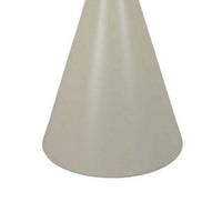 Eula Tall Plant Stand Table, 22 Inch Round Tapered Metal Base, White -BM331423