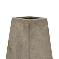 Accent Flower Vase, Geometric Stone Design 20 Inch Silver Gray Ceramic -BM331441