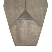 Accent Flower Vase, Geometric Stone Design 20 Inch Silver Gray Ceramic -BM331441