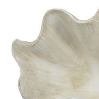 Seashell Home Decor, Antique Style Table Display, White Resin 11 Inch -BM331446