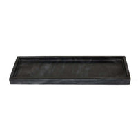 Decorative Accent Tray, 18 Inch Rectangular, Black Marble -BM331450