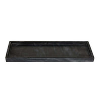 Decorative Accent Tray, 18 Inch Rectangular, Black Marble -BM331450