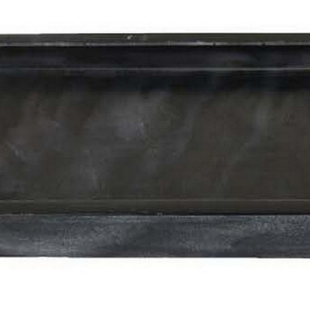 Decorative Accent Tray, 18 Inch Rectangular, Black Marble -BM331450