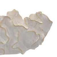 Decorative Accent Bowl, 18 Inch, Natural Wavelike Body, White Ceramic -BM331454