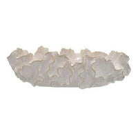 Decorative Accent Bowl, 18 Inch, Natural Wavelike Body, White Ceramic -BM331454