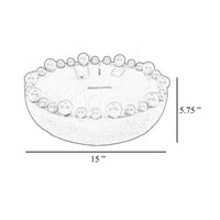 Saul Decorative Bowl, 16 Inch Yellow Ceramic Body, Bubble Design Edges -BM331472