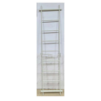 Plant Display Stand, 87 Inch 7 Tier Ladder Design, White Metal Body -BM331474
