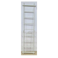Plant Display Stand, 87 Inch 7 Tier Ladder Design, White Metal Body -BM331474