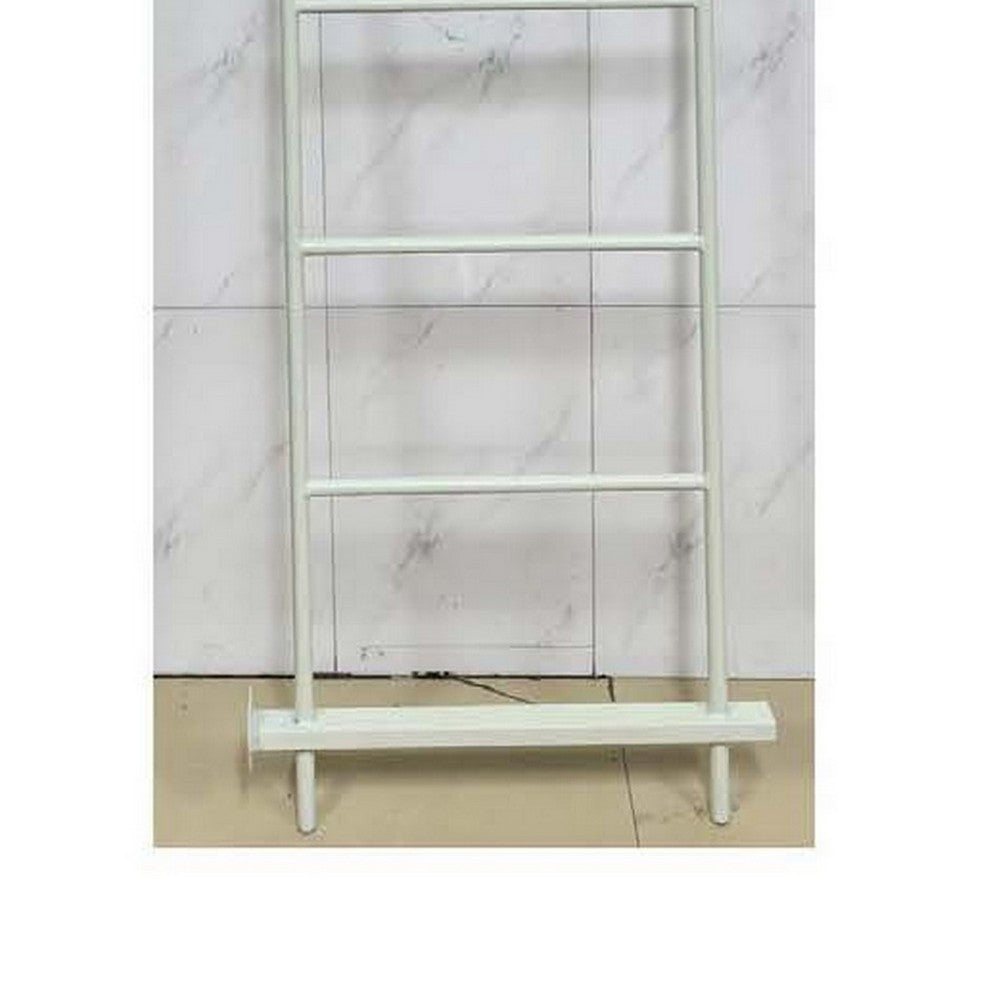 Plant Display Stand, 87 Inch 7 Tier Ladder Design, White Metal Body -BM331474
