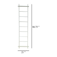 Plant Display Stand, 87 Inch 7 Tier Ladder Design, White Metal Body -BM331474