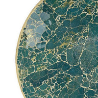 Qwin Decorative Wall Platter, 24 Inch Glass Mosaic Pattern in Green -BM331484