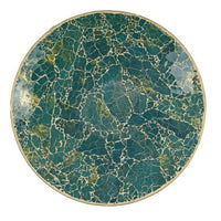 Qwin Decorative Wall Platter, 24 Inch Glass Mosaic Pattern in Green -BM331484