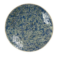 Qwin Decorative Wall Platter, 24 Inch Blue Broken Glass Mosaic Pattern -BM331486