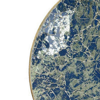Qwin Decorative Wall Platter, 24 Inch Blue Broken Glass Mosaic Pattern -BM331486