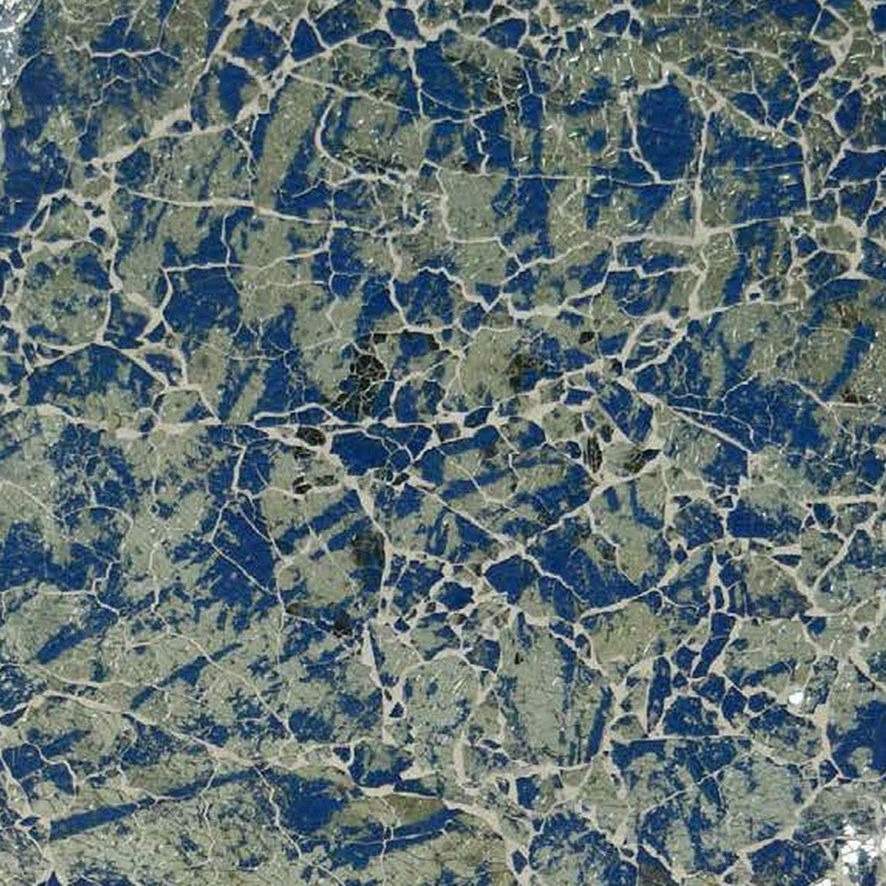 Qwin Decorative Wall Platter, 24 Inch Blue Broken Glass Mosaic Pattern -BM331486