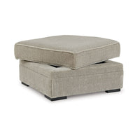 Alno Accent Ottoman, Square 38 Inch Beige Polyester, Hidden Storage -BM331716