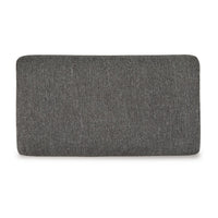 Iqay Accent Ottoman, Black Faux Wood, Pewter Gray Polyester 44 Inch -BM331748