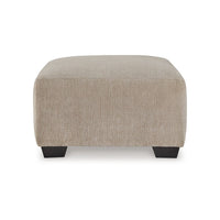 Baley Oversize Ottoman, Faux Wood Feet, Cork Brown Polyester 35 Inch -BM331752