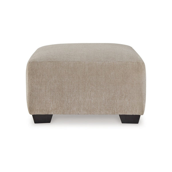 Baley Oversize Ottoman, Faux Wood Feet, Cork Brown Polyester 35 Inch -BM331752