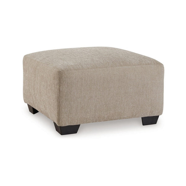 Baley Oversize Ottoman, Faux Wood Feet, Cork Brown Polyester 35 Inch -BM331752