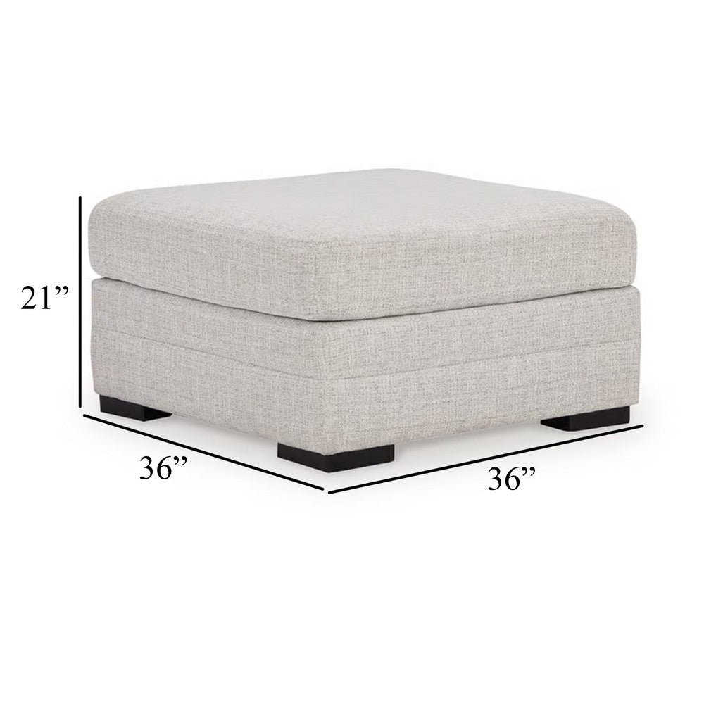 Carly Oversized Accent Ottoman, Modern Stone Gray Nuvella 36 Inch -BM331771