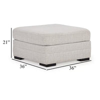 Carly Oversized Accent Ottoman, Modern Stone Gray Nuvella 36 Inch -BM331771