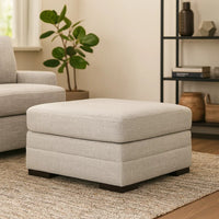 Carly Oversized Accent Ottoman, Modern Stone Gray Nuvella 36 Inch -BM331771