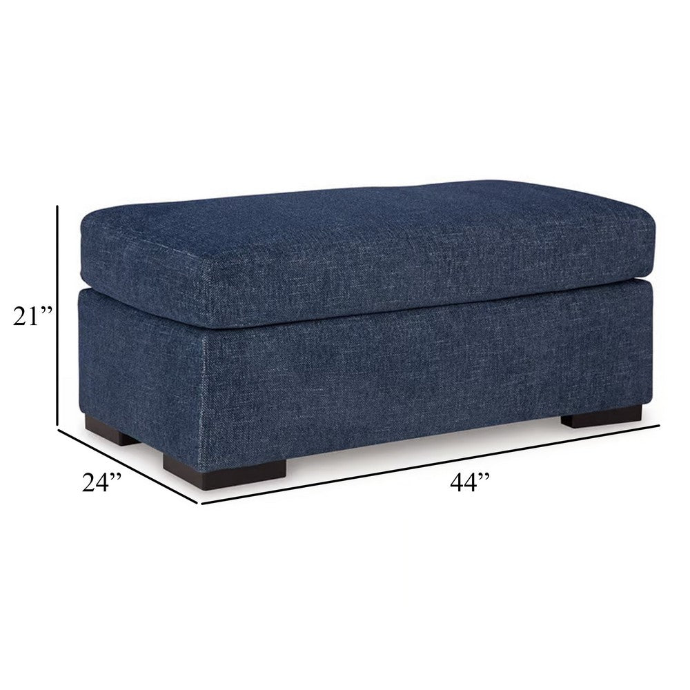 Marcy Ottoman, Low Profile Legs, Navy Blue Next Gen Nuvella 44 Inch -BM331779