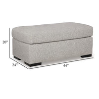 Marcy Ottoman, Low Profile Legs, Pewter Gray Next Gen Nuvella 44 Inch -BM331782