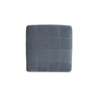 Marlow Oversize Ottoman, Stitch Details, Muted Blue Polyester 36 Inch -BM331797