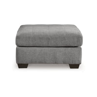 Marlow Oversize Ottoman, Stitch Details, Muted Gray Polyester 36 Inch -BM331798