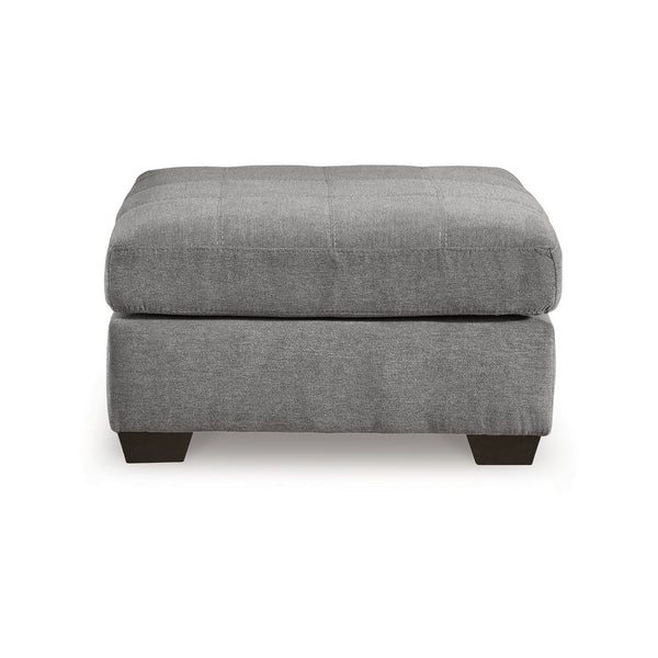 Marlow Oversize Ottoman, Stitch Details, Muted Gray Polyester 36 Inch -BM331798